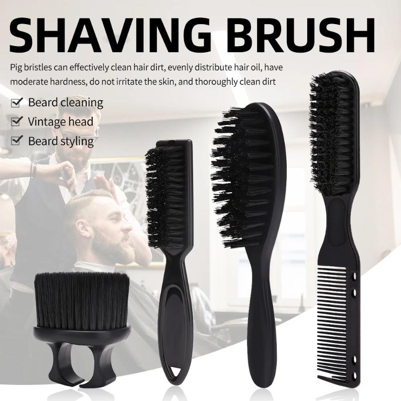 Shaving Brush Set - Men's Beard Shaving Brush Set Nylon