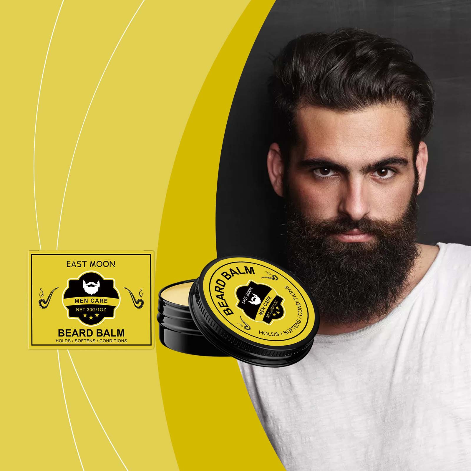 East Moon Men Beard Care Balm  - đánh giá và giá Men'S Grooming Wax