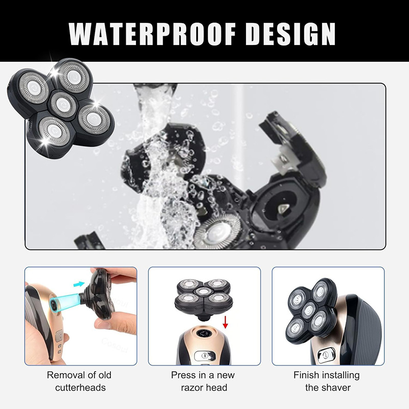 5 Blade Rotating Head for Head - đánh giá và giá Men'S Grooming Trimmer