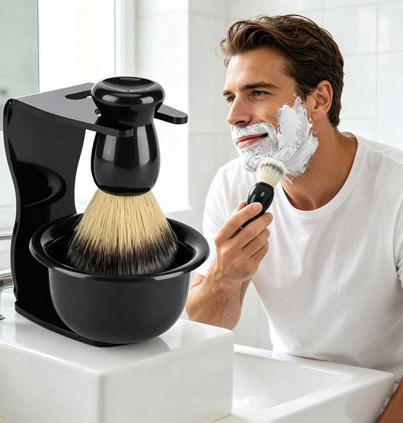 Shaving Brush Set with Stand 3 - đánh giá và giá Shaving Brush Set