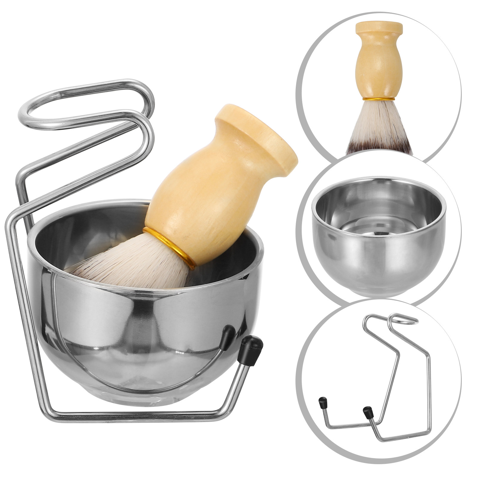1Set Stainless Steel Shaving B - đánh giá và giá Shaving Brush Set